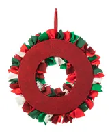 Glitzhome 19.25" D Christmas Felt Wreath