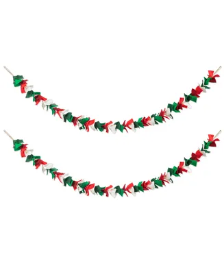 Glitzhome 2 Pack 6' Christmas Felt Garl