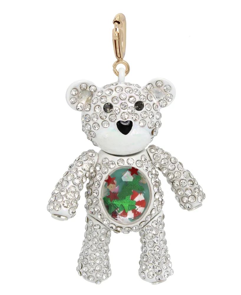 Betsey Johnson Faux Stone Bear Convertible Ornament Necklace