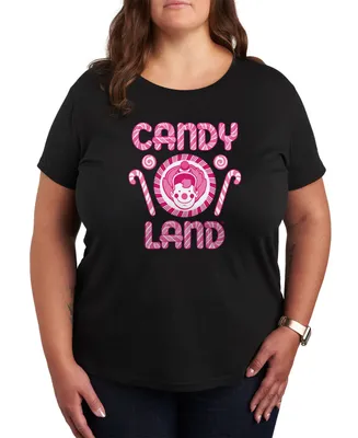 Air Waves Trendy Plus Size Candy Land Graphic T-shirt