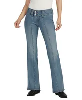 Silver Jeans Co. Women's Britt Low Rise Curvy Fit Flare