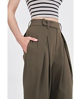 endless rose Women's Front Pleat Wide Trousers