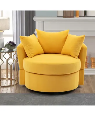 Simplie Fun Modern Swivel Accent Chair Barrel Chair For Hotel Living Room Modern Leisure Chair
