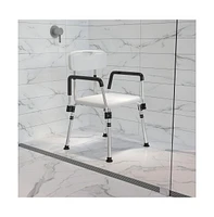 300 Lb. Capacity Quick Release Back & Arm Shower Chair