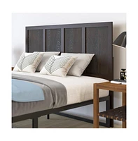 Merrick Lane Grady Queen Raised Panel Wooden Adjustable Headboard Only