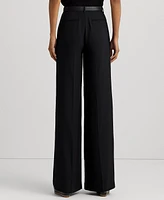 Lauren Ralph Women's Double-Faced Georgette Wide-Leg Pants