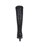 Impo Women's Namora Sequin Stretch Knee High Boots - Black