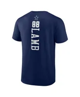 Men's Fanatics CeeDee Lamb Navy Dallas Cowboys Playmaker T-shirt