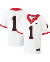 Big Boys Nike #1 White Georgia Bulldogs 1st Armored Division Old Ironsides Untouchable Football Jersey