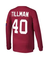 Men's Mitchell & Ness Pat Tillman Cardinal Arizona Cardinals Throwback Retired Player Name and Number Long Sleeve T-Shirt