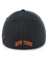 Men's '47 Brand Black Ny Giants Cooperstown Collection Franchise Fitted Hat