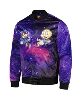 Men's Freeze Max Purple Rugrats Nickelodeon Graphic Satin Full-Snap Jacket