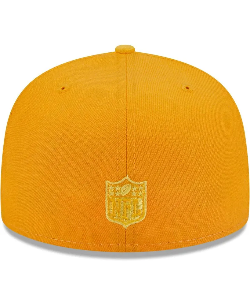 Men's New Era Gold Pittsburgh Steelers Tri-Tone 59FIFTY Fitted Hat