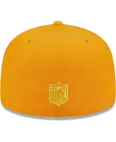 Men's New Era Gold Pittsburgh Steelers Tri-Tone 59FIFTY Fitted Hat