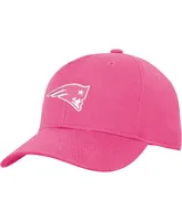 Big Girls Pink New England Patriots Adjustable Hat