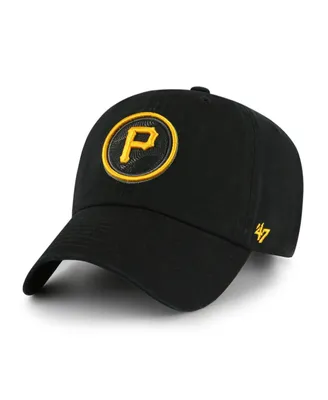 Men's '47 Brand Black Pittsburgh Pirates 2023 City Connect Clean Up Adjustable Hat