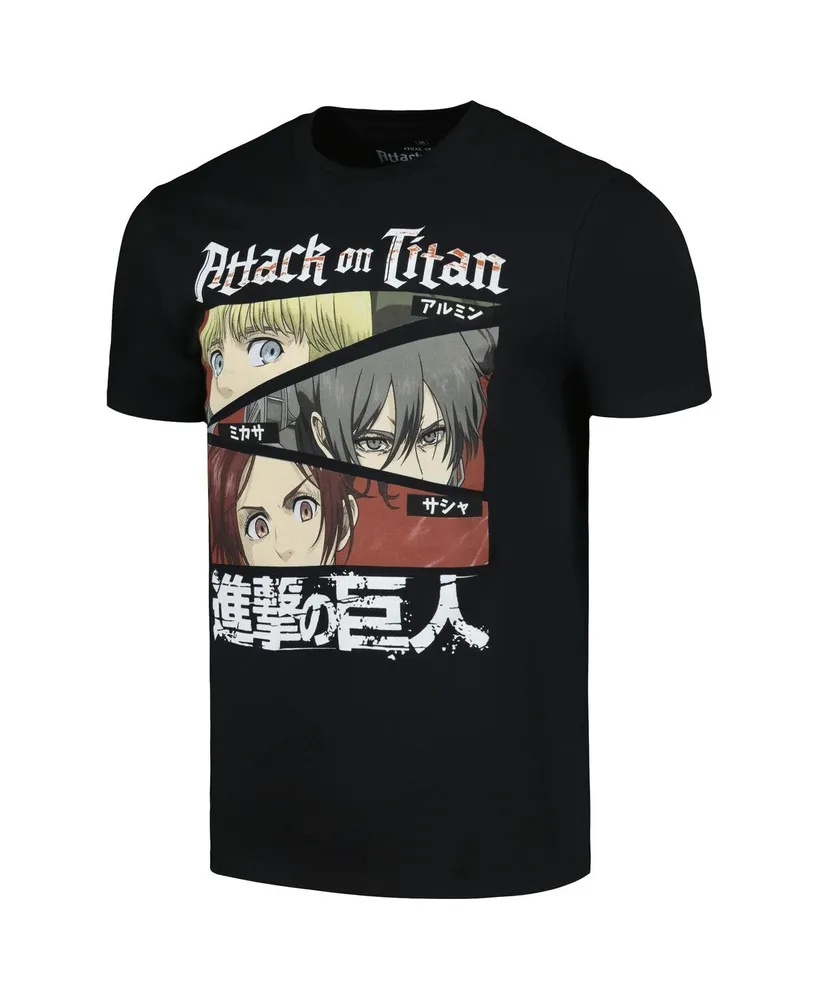 Men's Ripple Junction Black Attack on Titan Graphic T-shirt