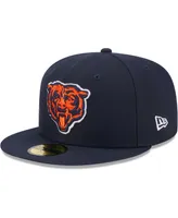 Men's New Era Navy Chicago Bears Alternate Logo Main 59FIFTY Fitted Hat