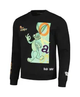 Men's Freeze Max Black Looney Tunes Bugs Bunny Fleece Pullover Sweatshirt