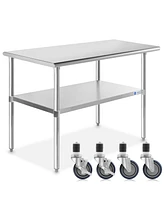 Gridmann x Inch Stainless Steel Table w/ 4 Casters