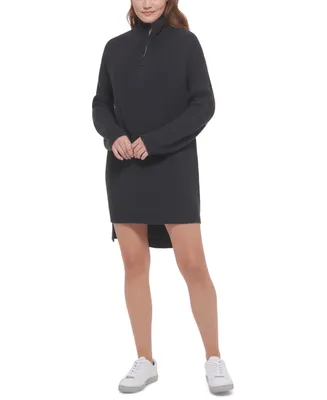 Calvin Klein Jeans Women's Half-Zip High-Low Sweater Dress
