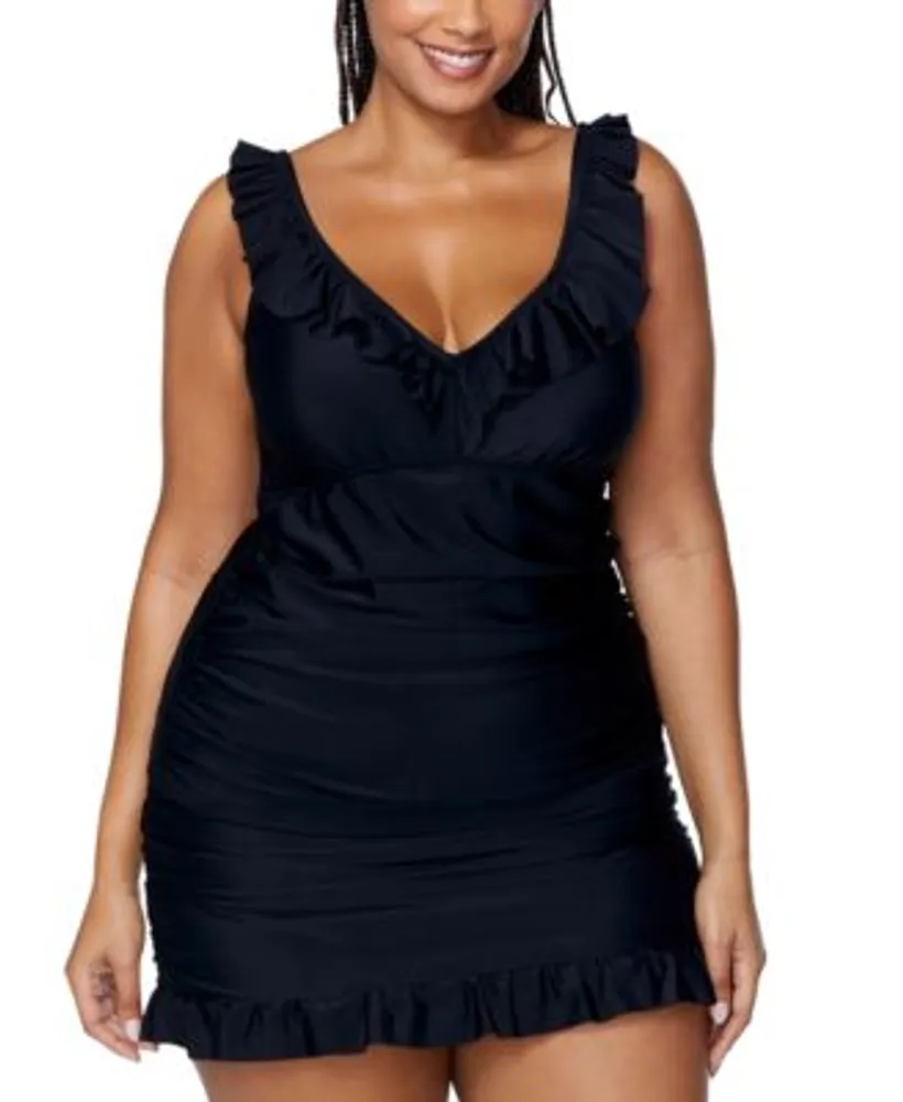 Raisins Curve Plus Size Andressa Tankini Top Matching Swim Skirt