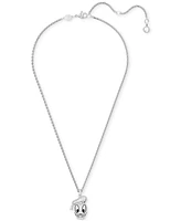 Swarovski Silver-Tone Disney Donald Duck Crystal Pendant Necklace, 16-1/2" + 3" extender