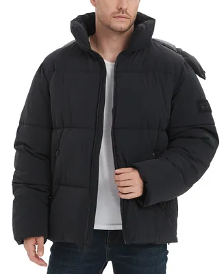 Outdoor United Men's 4-Way Stretch Quilted Puffer Jacket with Detachable Hood