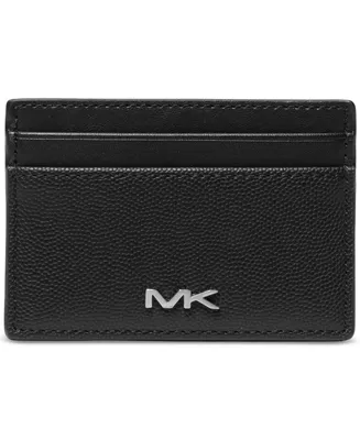 Michael Kors Men's Faux-Leather Card Case with Rhodium-Plated Hardware