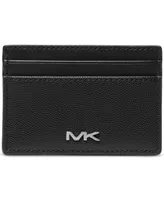 Michael Kors Men's Faux-Leather Card Case with Rhodium-Plated Hardware