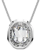 Swarovski Mesmera Silver-Tone Crystal Pendant Slider Necklace, 29-1/2"