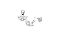 Rivka Friedman Cubic Zirconia Front-Back Earrings