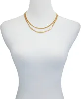 Vince Camuto Gold-Tone Layered Curb Chain Necklace, 18" + 2" Extender