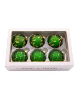 Kurt Adler 80mm Embellish Ball Ornaments, 6 Piece Set