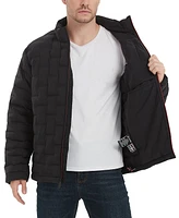 Outdoor United Men's Stretch Seamless Brick Quilted Full-Zip Puffer Jacket