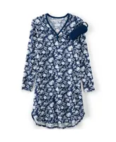 Lands' End Women's Cozy Gown Sleep Set - Sleeping and Mask