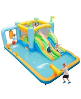 Inflatable Water Slide Giant Kids Bounce House Park Splash Pool without Blower