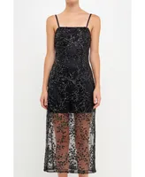 endless rose Women's Sequins Embroidered Cocktail Dress