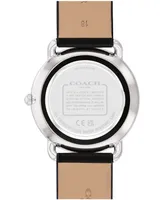 Coach Women's Elliot Black Leather Watch 36mm