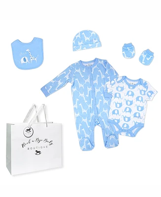 Rock-a-Bye Baby Boutique Boys Safari Layette, 6 Piece Set