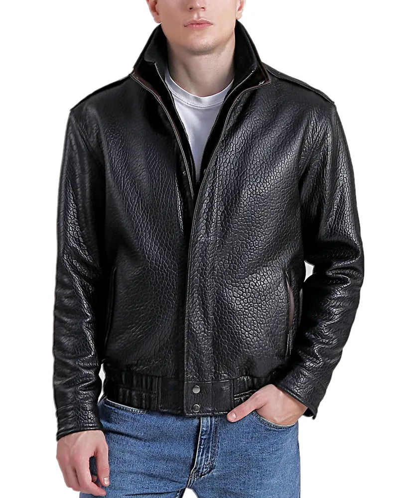 Bgsd Men Brandon Leather Bomber Jacket