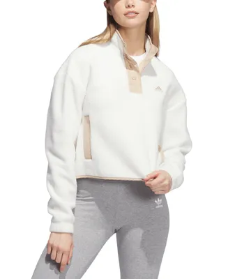 adidas Women's Quarter-Snap Polar Fleece Pullover