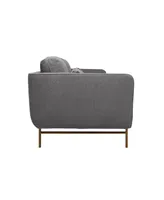 Armen Living Lilou 77" Polyester with Metal Legs Sofa