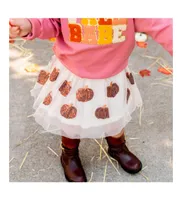 Little and Big Girls Pumpkin Tutu Skirt