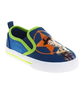 Disney Little Boys Toy Story Slip On Canvas Sneakers