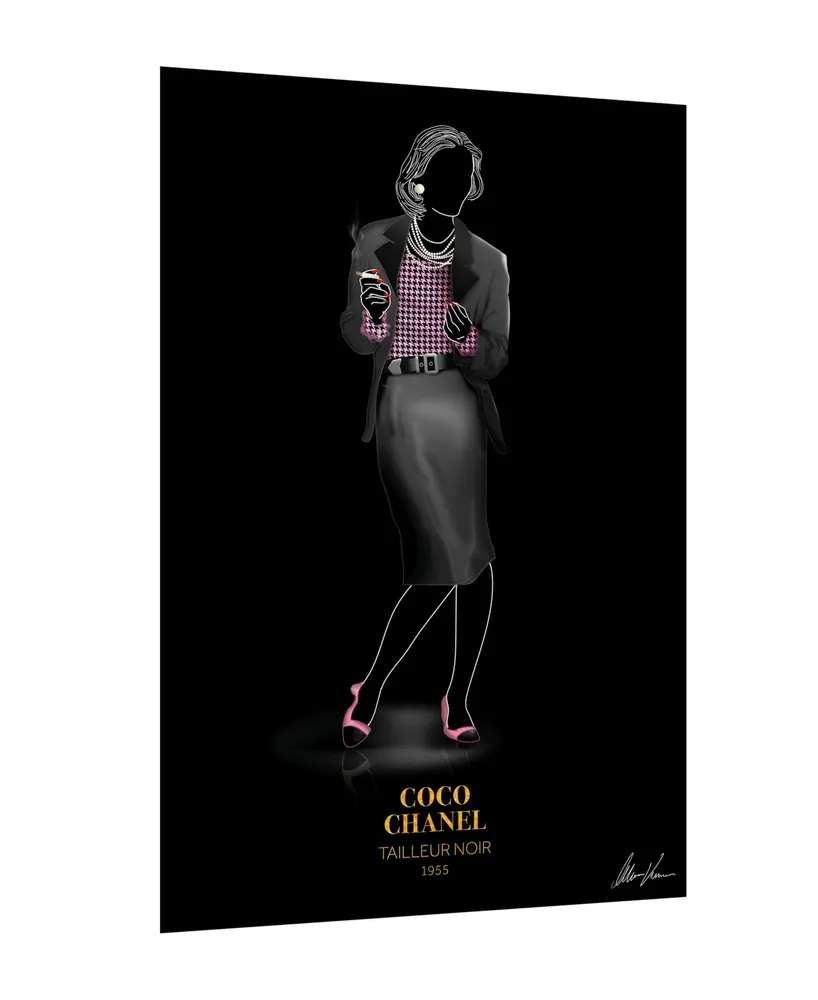 Empire Art Direct "Fashion Suit Look" Frameless Free Floating Reverse Printed Tempered Glass Wall Art, 48" x 32" x 0.2"