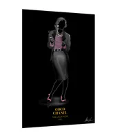 Empire Art Direct "Fashion Suit Look" Frameless Free Floating Reverse Printed Tempered Glass Wall Art, 48" x 32" x 0.2"