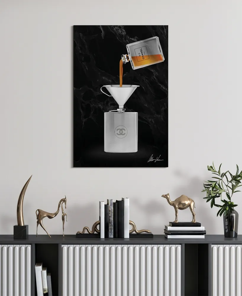 Empire Art Direct "Coco Lavish Libations" Frameless Free Floating Tempered Glass Panel Graphic Wall Art, 24" x 36" x 0.2"