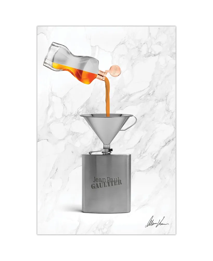 Empire Art Direct "Gaultier Liquid" Frameless Free Floating Tempered Glass Panel Graphic Wall Art, 24" x 36" x 0.2"