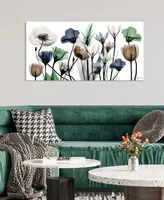 Empire Art Direct "Floral Landscape" Frameless Free Floating Tempered Glass Panel Graphic Wall Art, 24" x 48" x 0.2" - Multi